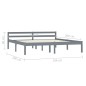 vidaXL Estructura de cama de madera maciza de pino gris 160x200 cm vidaXL Estructura de cama de madera maciza de pino gris 160x200 cm