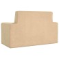 vidaXL Sofá para niños de 2 plazas de felpa suave color crema vidaXL Sofá para niños de 2 plazas de felpa suave color crema