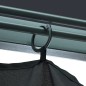 vidaXL Cenador con cortina gris antracita aluminio 300x300 cm vidaXL Cenador con cortina gris antracita aluminio 300x300 cm