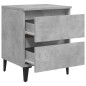 vidaXL Mesitas de noche 2 uds contrachapada gris hormigón 40x35x50 cm vidaXL Mesitas de noche 2 uds contrachapada gris hormigón 40x35x50 cm