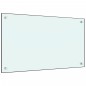 vidaXL Protección salpicaduras cocina vidrio templado blanco 70x40 cm