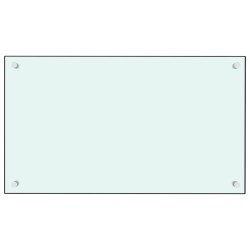 vidaXL Protección salpicaduras cocina vidrio templado blanco 70x40 cm