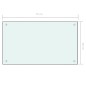 vidaXL Protección salpicaduras cocina vidrio templado blanco 70x40 cm