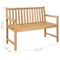 vidaXL Banco de jardín de madera maciza de teca 114 cm vidaXL Banco de jardín de madera maciza de teca 114 cm
