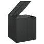 vidaXL Baúl de cojines para jardín de ratán PE negro 100x97,5x104 cm vidaXL Baúl de cojines para jardín de ratán PE negro 100x97,5x104 cm