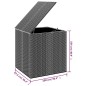vidaXL Baúl de cojines para jardín de ratán PE negro 100x97,5x104 cm vidaXL Baúl de cojines para jardín de ratán PE negro 100x97,5x104 cm