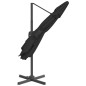 vidaXL Sombrilla voladiza con LEDs negrao 400x300 cm vidaXL Sombrilla voladiza con LEDs negrao 400x300 cm