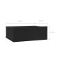 vidaXL Mesita de noche flotante madera contrachapada negro 40x30x15cm vidaXL Mesita de noche flotante madera contrachapada negro 40x30x15cm