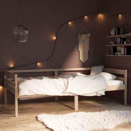 vidaXL Estructura de cama de madera maciza de pino 90x200 cm