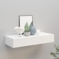 vidaXL Estante con cajón de pared MDF blanco 60x23,5x10 cm vidaXL Estante con cajón de pared MDF blanco 60x23,5x10 cm