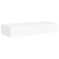 vidaXL Estante con cajón de pared MDF blanco 60x23,5x10 cm vidaXL Estante con cajón de pared MDF blanco 60x23,5x10 cm