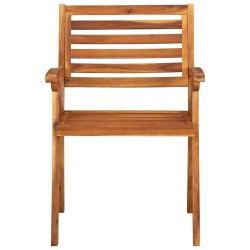 vidaXL Sillas de jardín 2 unidades madera maciza de acacia