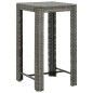 vidaXL Mesa alta para jardín ratán sintético gris 60,5x60,5x110,5 cm vidaXL Mesa alta para jardín ratán sintético gris 60,5x60,5x110,5 cm