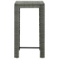 vidaXL Mesa alta para jardín ratán sintético gris 60,5x60,5x110,5 cm vidaXL Mesa alta para jardín ratán sintético gris 60,5x60,5x110,5 cm