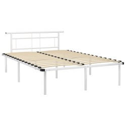 vidaXL Estructura de cama de metal blanco 140x200 cm