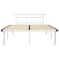 vidaXL Estructura de cama de metal blanco 140x200 cm vidaXL Estructura de cama de metal blanco 140x200 cm