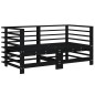vidaXL Sofás esquineros con cojines 2 uds madera maciza de pino negro vidaXL Sofás esquineros con cojines 2 uds madera maciza de pino negro