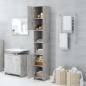 vidaXL Armario baño madera contrachapada gris hormigón 30x30x183,5 cm vidaXL Armario baño madera contrachapada gris hormigón 30x30x183,5 cm