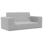 vidaXL Sofá para niños de 2 plazas felpa suave gris claro vidaXL Sofá para niños de 2 plazas felpa suave gris claro