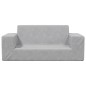 vidaXL Sofá para niños de 2 plazas felpa suave gris claro vidaXL Sofá para niños de 2 plazas felpa suave gris claro