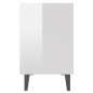 vidaXL Mesitas de noche patas metal 2 uds blanco brillo 40x30x50 cm vidaXL Mesitas de noche patas metal 2 uds blanco brillo 40x30x50 cm