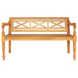 vidaXL Banco Batavia madera de caoba marrón claro 123 cm