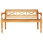 vidaXL Banco Batavia madera de caoba marrón claro 123 cm