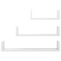 vidaXL Estantes de pared 3 pzas madera contrachapada blanco brillante vidaXL Estantes de pared 3 pzas madera contrachapada blanco brillante