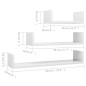 vidaXL Estantes de pared 3 pzas madera contrachapada blanco brillante vidaXL Estantes de pared 3 pzas madera contrachapada blanco brillante