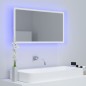 vidaXL Espejo de baño LED acrílico blanco 80x8,5x37 cm vidaXL Espejo de baño LED acrílico blanco 80x8,5x37 cm