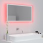 vidaXL Espejo de baño LED acrílico blanco 80x8,5x37 cm vidaXL Espejo de baño LED acrílico blanco 80x8,5x37 cm
