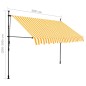 vidaXL Toldo manual retráctil con LED blanco y naranja 300 cm vidaXL Toldo manual retráctil con LED blanco y naranja 300 cm