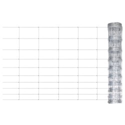vidaXL Valla de jardín de acero galvanizado plateado 50x1 m