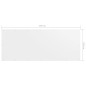 vidaXL Toldo para balcón tela oxford blanco 120x300 cm