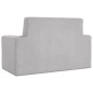 vidaXL Sofá para niños de 2 plazas felpa suave gris claro vidaXL Sofá para niños de 2 plazas felpa suave gris claro