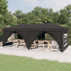 vidaXL Carpa para fiestas plegable con paredes gris antracita 3x6 m