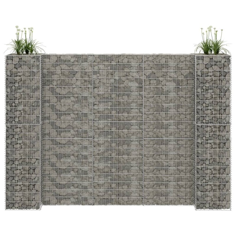 vidaXL Jardinera de gaviones forma de H alambre de acero 260x40x180 cm vidaXL Jardinera de gaviones forma de H alambre de acero 260x40x180 cm