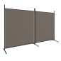 vidaXL Biombo divisor de 2 paneles de tela gris antracita 348x180 cm vidaXL Biombo divisor de 2 paneles de tela gris antracita 348x180 cm