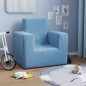 vidaXL Sofá para niños felpa suave azul vidaXL Sofá para niños felpa suave azul