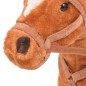 vidaXL Caballo de juguete de pie de peluche marrón