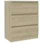vidaXL Aparador de madera contrachapada color roble Sonoma 60x35x76 cm vidaXL Aparador de madera contrachapada color roble Sonoma 60x35x76 cm