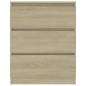 vidaXL Aparador de madera contrachapada color roble Sonoma 60x35x76 cm vidaXL Aparador de madera contrachapada color roble Sonoma 60x35x76 cm
