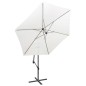 vidaXL Sombrilla voladiza 3 m blanco arena