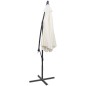 vidaXL Sombrilla voladiza 3 m blanco arena