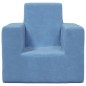 vidaXL Sofá para niños felpa suave azul vidaXL Sofá para niños felpa suave azul