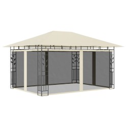 vidaXL Cenador con mosquitera color crema 4x3x2,73 m 180 g/m²