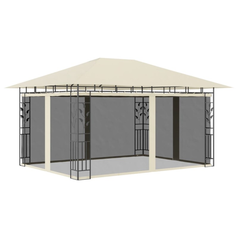 vidaXL Cenador con mosquitera color crema 4x3x2,73 m 180 g/m² vidaXL Cenador con mosquitera color crema 4x3x2,73 m 180 g/m²
