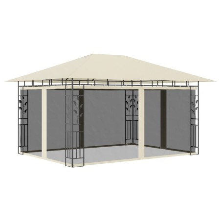 vidaXL Cenador con mosquitera color crema 4x3x2,73 m 180 g/m²
