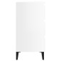 vidaXL Mesita de noche con patas de metal blanco brillo 40x35x69 cm vidaXL Mesita de noche con patas de metal blanco brillo 40x35x69 cm