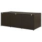vidaXL Caja de almacenaje jardín ratán sintético marrón 180x90x70 cm